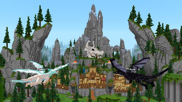 Screenshot from the Minecraft Bedrock DLC MORPH into DRAGONS!