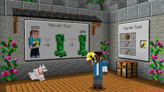 Screenshot from the Minecraft Bedrock DLC MORPH into MOBS!
