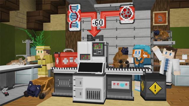 Screenshot from the Minecraft Bedrock DLC Safari Explorers