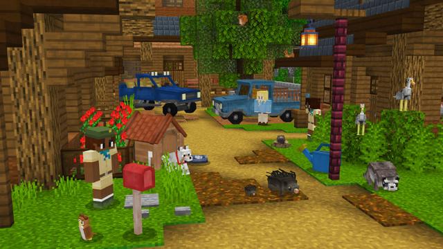 Screenshot from the Minecraft Bedrock DLC Scout Camp