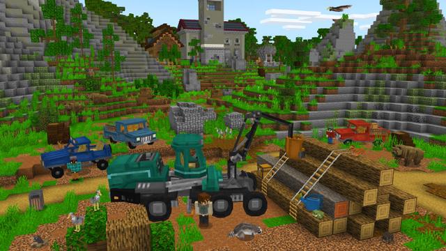 Screenshot from the Minecraft Bedrock DLC Scout Camp