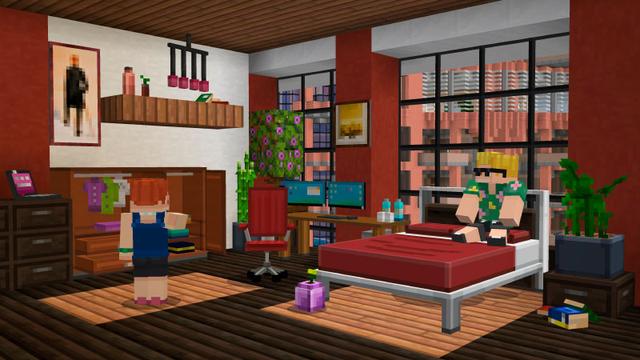 Screenshot from the Minecraft Bedrock DLC Seaside City