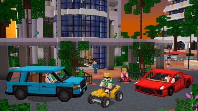 Screenshot from the Minecraft Bedrock DLC Seaside City
