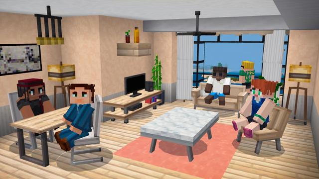 Screenshot from the Minecraft Bedrock DLC Seaside City