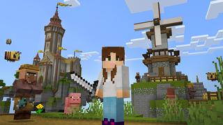 Screenshot from the Minecraft Bedrock DLC Skyblock