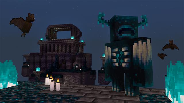 Screenshot from the Minecraft Bedrock DLC Skyblock