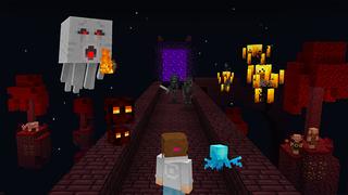 Screenshot from the Minecraft Bedrock DLC Skyblock