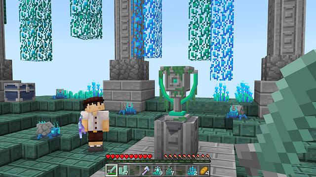 Screenshot from the Minecraft Bedrock DLC Skylands Adventure