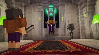 Screenshot from the Minecraft Bedrock DLC Spooky Scary Skyblock