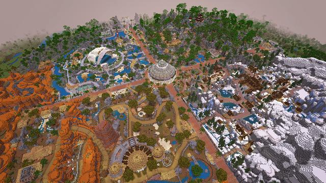 Screenshot from the Minecraft Bedrock DLC The Empty Zoo