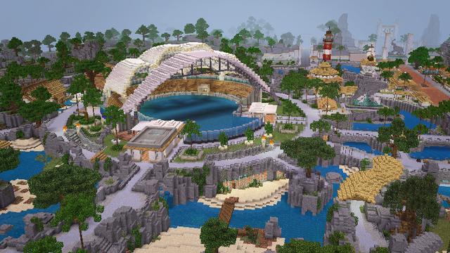 Screenshot from the Minecraft Bedrock DLC The Empty Zoo