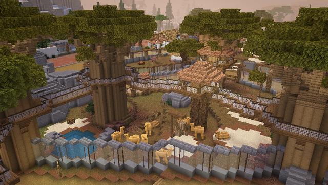 Screenshot from the Minecraft Bedrock DLC The Empty Zoo