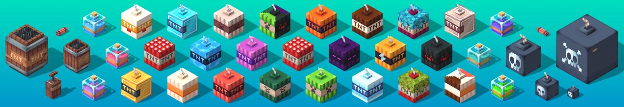 Panorama from the Minecraft Bedrock DLC TNT