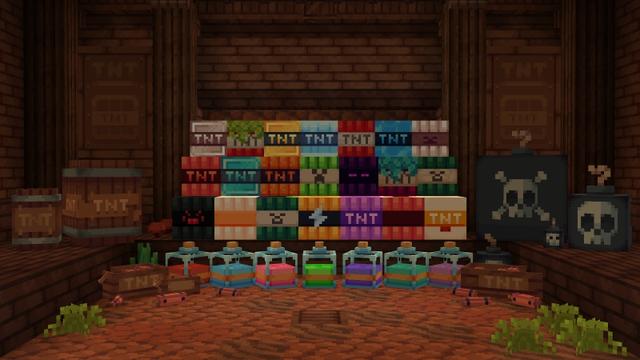Screenshot from the Minecraft Bedrock DLC TNT