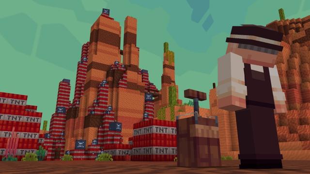 Screenshot from the Minecraft Bedrock DLC TNT