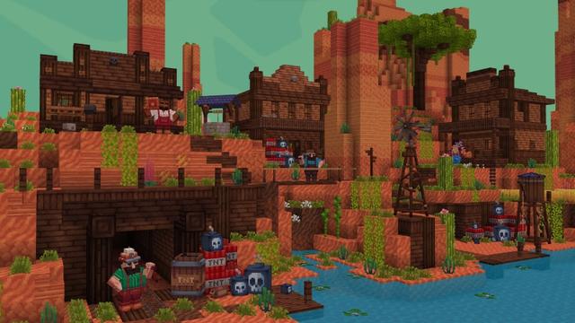 Screenshot from the Minecraft Bedrock DLC TNT