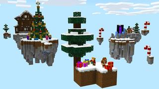 Screenshot from the Minecraft Bedrock DLC Winter Skyblock