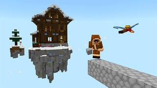 Screenshot from the Minecraft Bedrock DLC Winter Skyblock