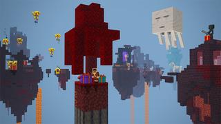 Screenshot from the Minecraft Bedrock DLC Winter Skyblock