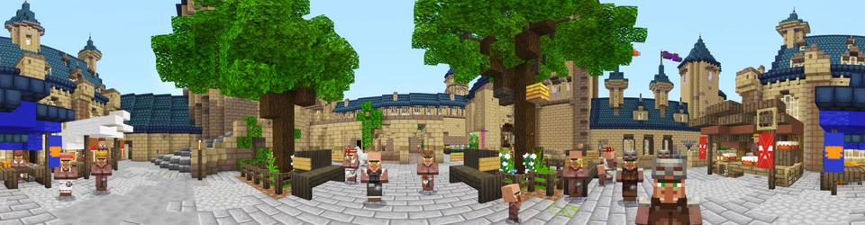 Panorama from the Minecraft Bedrock DLC Wizard World