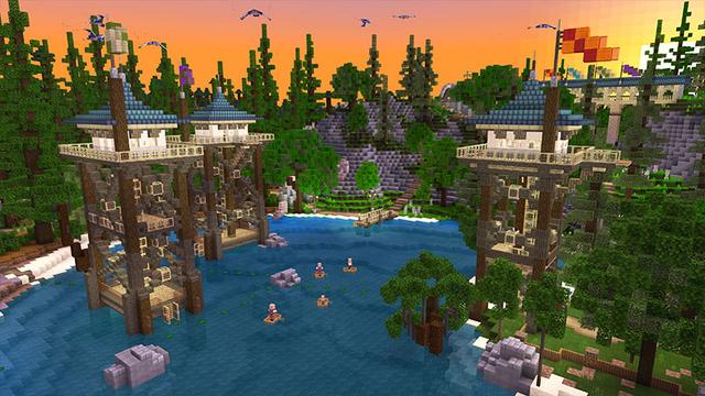 Screenshot from the Minecraft Bedrock DLC Wizard World