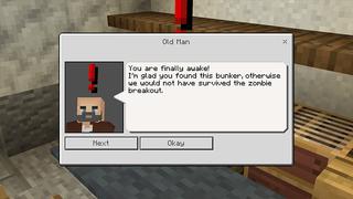 Screenshot from the Minecraft Bedrock DLC Zombie Bunker Challenge