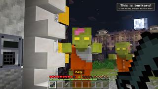 Screenshot from the Minecraft Bedrock DLC Zombie Bunker Challenge